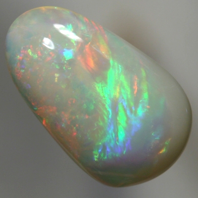 SOLID SEMI BLACK OPAL High dome, red runs to green and purple